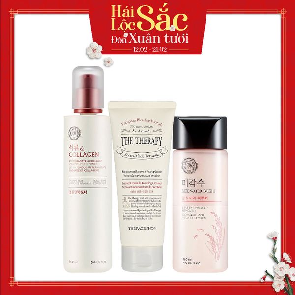  Combo Sữa Rửa Mặt & Nước Cân Bằng Giúp Da Săn Mịn POMEGRANATE AND COLLAGEN VOLUME LIFTING TONER 