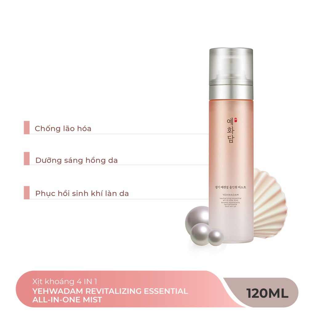  Xịt khoáng Dưỡng Ẩm Ngăn Ngừa Lão Hóa YEHWADAM REVITALIZING ESSENTIAL ALL-IN-ONE MIST 120ml 