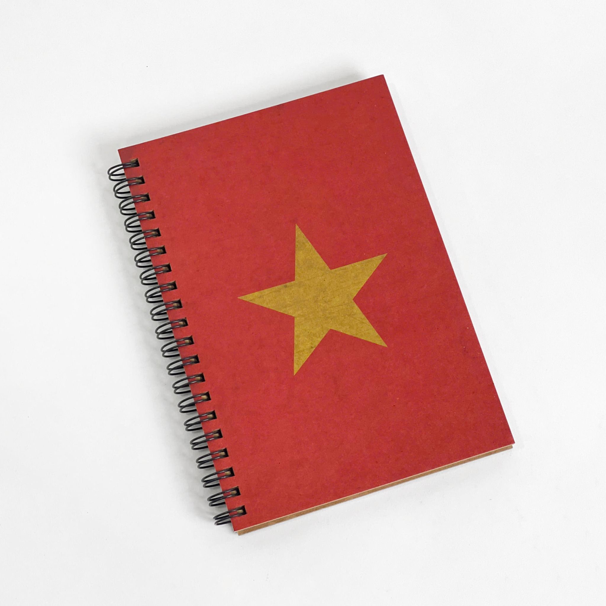 SỔ TAY LÒ XO VINTAGE - SỔ TAY HÌNH LÁ CỜ QUỐC KỲ VIỆT NAM