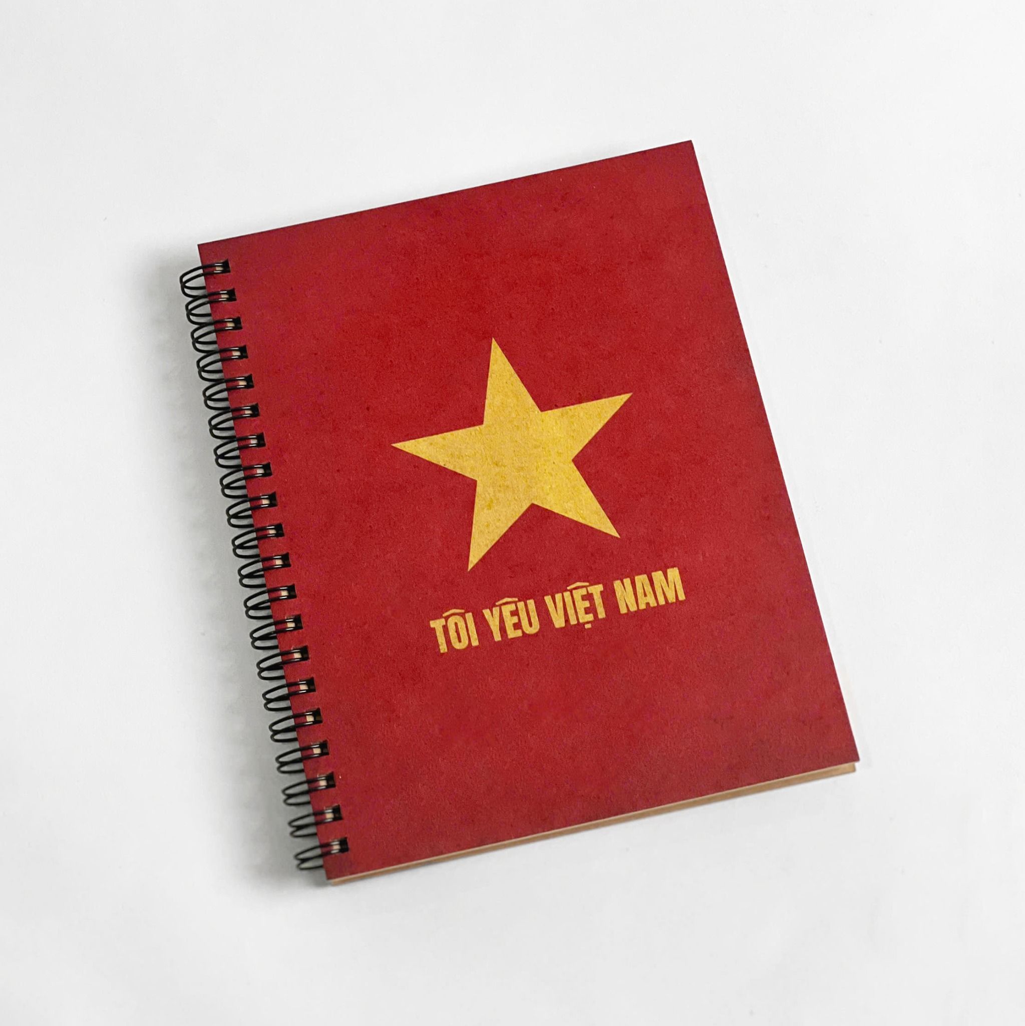 SỔ TAY LÒ XO VINTAGE - SỔ TAY TÔI YÊU VIỆT NAM - SỔ TAY LÁ CỜ TÔI YÊU VIỆT NAM