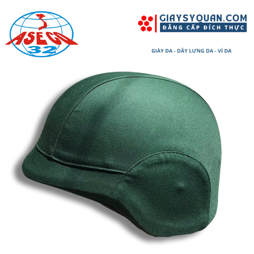 Mũ Bảo Hiểm Không Kính Có Vỏ Bọc Mút Xốp Dày Dây Đeo Chắc Chắn