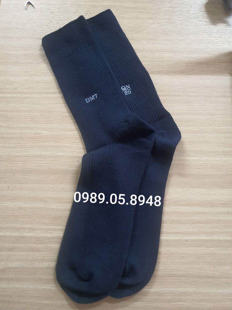 BỘ 5 ĐÔI TẤT ( VỚ ) COTTON DÀI MÀU XANH ĐEN