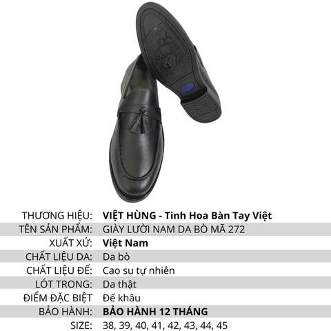 Giày Nam Da Thật 272 Phong Cách Trẻ Trung Thời Thượng