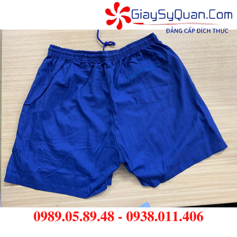 QUẦN ĐÙI BỘ ĐỘI COTTON XANH DƯƠNG