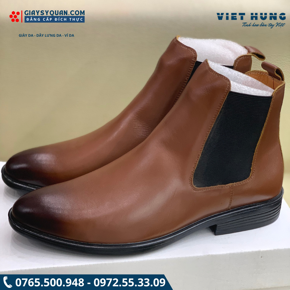 Giày Boots Nam Chellsea Boots Classic C22 Nâu
