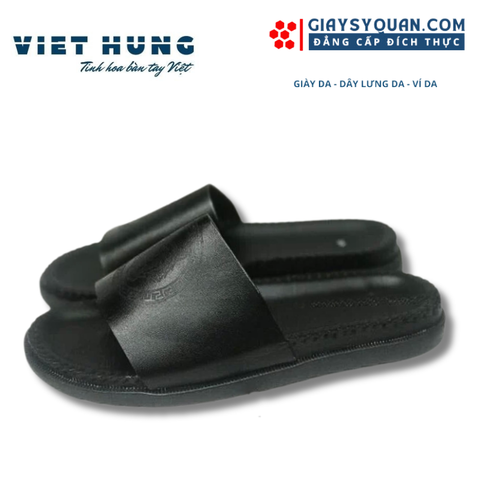 Dép Nam Da Bò Mềm Mã 107 Chất Da Cao Cấp Êm Ái Khi Mang