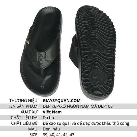 DÉP KẸP/XỎ NGÓN NAM -  MÃ DEP108