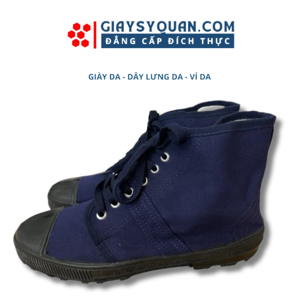 Giày Bộ Đội Đi Rừng Cao Cổ, Làm Vườn, Leo Núi - Trekking, Đi Phượt, Lội Suối Màu Xanh Đen Đẹp