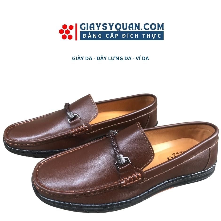 Giày Lười Nam Da Bò Mã 792 đế cao su non cực êm chân