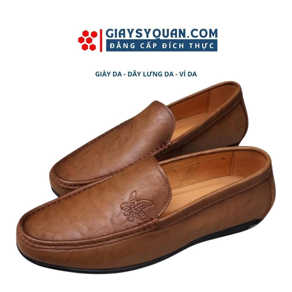 Giày Mọi Nam Da Thật 100% - Đế Cao Su Đi Êm M202