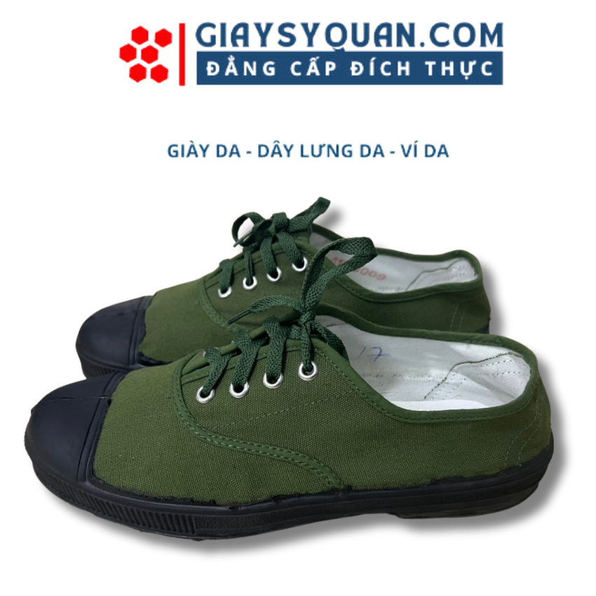 Giày Vải Bảo Bảo Hộ Thấp Cổ Màu Xanh Lá Chất Liệu Vải Dày Dặn Phù Hợp Đi Rừng Làm Rẫy Du Lịch Phượt