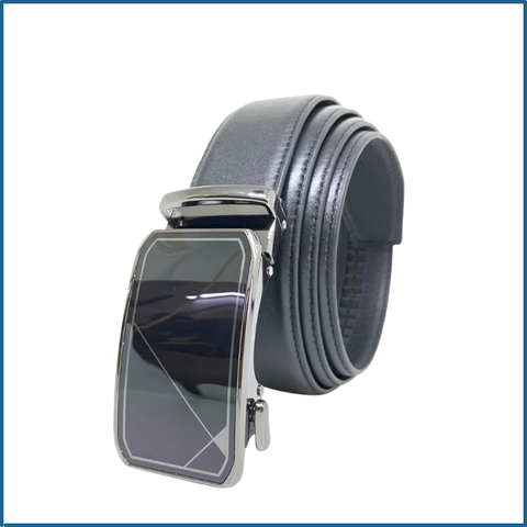 Thắt Lưng Nam Da Bò Thật Màu Đen, Khoá Tự Động Nhiều Mặt Lựa Chọn