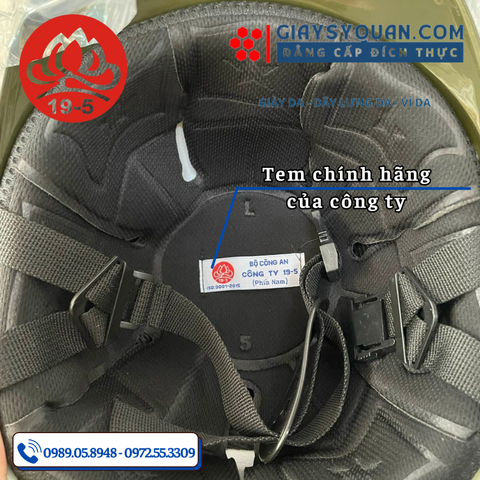 Mũ (Nón) Bảo Hiểm Xanh HCKT - Không Kính Hàng Chính Hãng Cao Cấp
