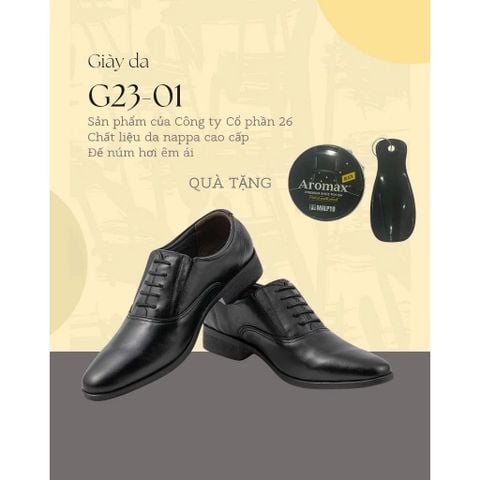 Giày G23-01 da Nappa cao cấp Chính hãng Công ty Cổ phần 26 + Tặng Xi