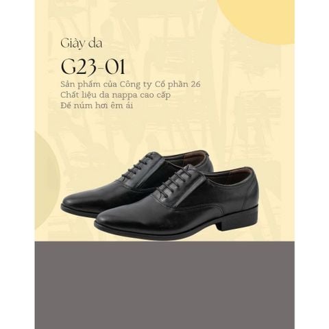 Giày G23-01 da Nappa cao cấp Chính hãng Công ty Cổ phần 26 + Tặng Xi