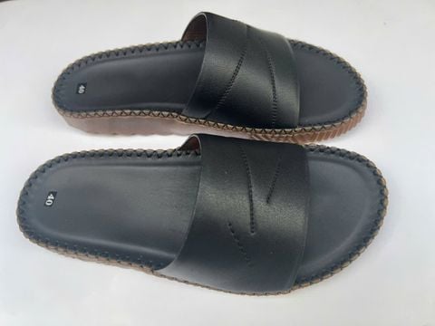 Dép Nam Da Bò Cao Cấp Quai Ngang QD1