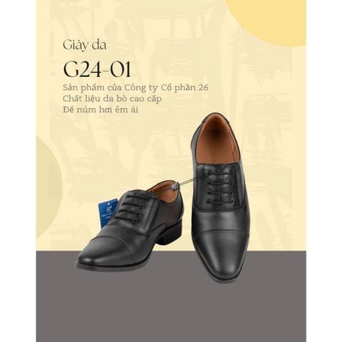 Giày Da G24-01 Chính Hãng Công ty Cổ phần 26 - Kiểu Giày Tây Mũi Nhọn Công Sở