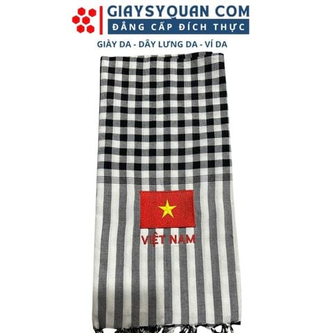 Khăn Rằn Nam Bộ Thêu Cờ Tổ Quốc - Chào mừng Đại lễ 30-4