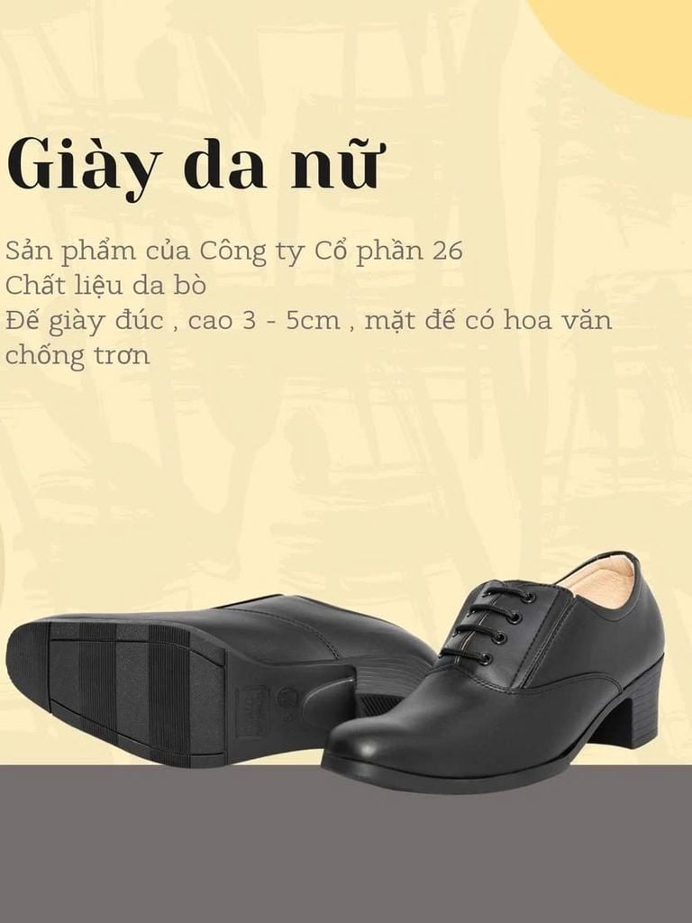 Giày Da Nữ KT Đế Cao ̀5cm Dây Giày Cố Định Tiện Lợi Sản Phẩm Chính Hãng Công Ty CP 26