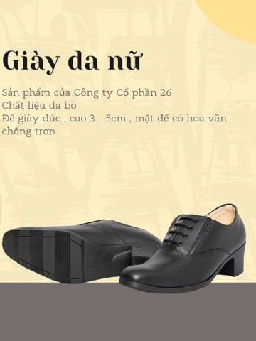 Giày Da Nữ KT Đế Cao ̀5cm Dây Giày Cố Định Tiện Lợi Sản Phẩm Chính Hãng Công Ty CP 26