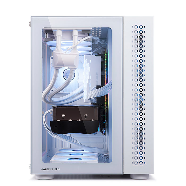 Case Máy Tính - Golden Field Window 360 Black / White