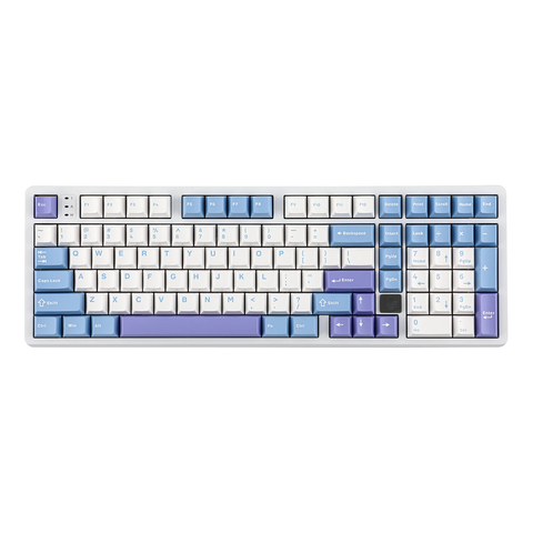 Bàn Phím Cơ Có Dây - Leobog Hi98 White Blue