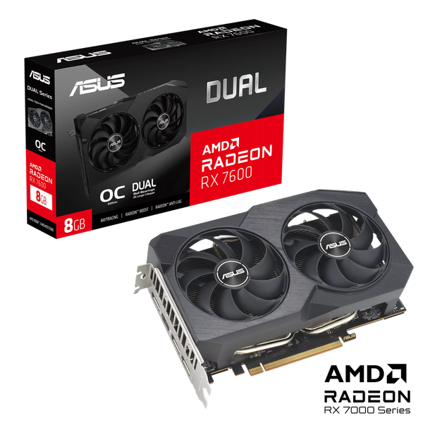 Card màn hình - ASUS Dual Radeon RX 7600 V2 OC Edition 8GB GDDR6