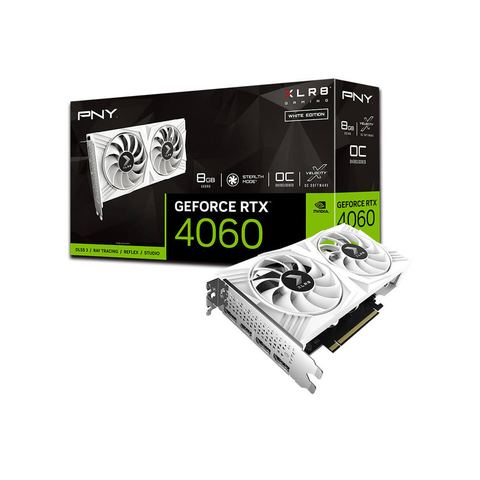 Card Màn Hình - PNY GeForce RTX 4060 XLR8 Gaming VERTO OC White Dual Fan 8GB