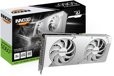 Card Màn Hình - INNO3D GeForce RTX™ 5060 Ti 8GB TWIN X2 OC WHITE