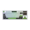 Bàn Phím Cơ Không Dây- AULA F87 White Green / 3 Mode / Grey Wood V3 Switch