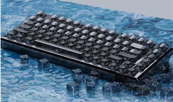 Bàn Phím Cơ Không Dây - FL-Esport Q75 SAM Black 3 Mode / Type C / BT / 2.4Ghz / Trong Suốt