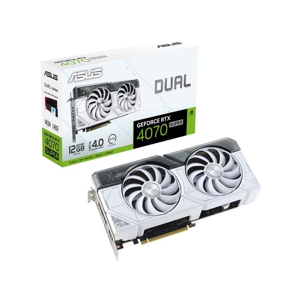 Card Màn Hình - VGA ASUS Dual GeForce RTX 4070 SUPER White Edition 12GB GDDR6X