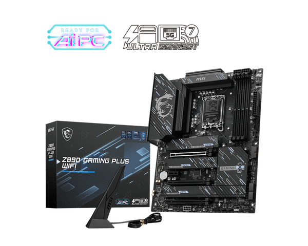 Mainboard - MSI Z890 GAMING PLUS WIFI (Intel Z890, Socket 1851, ATX, DDR5)