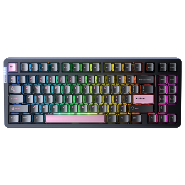 Bàn Phím Cơ Không Dây - Leobog Hi86 Black Pink