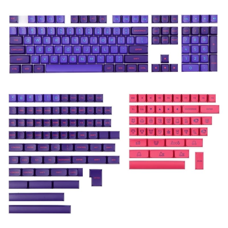 AKKO Keycap set Neon ( PBT DoubleShot / MDA profile / 227 nút
