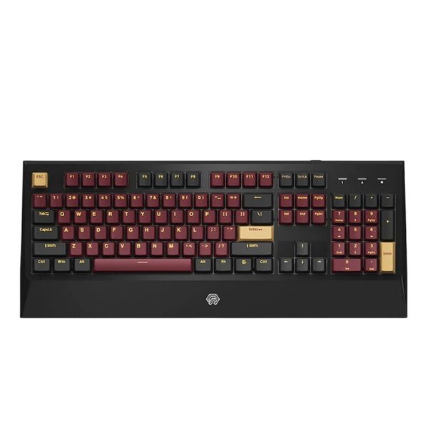 Bàn Phím Cơ Có Dây- Mojike GK1 (Black Red | Pink Switch V2| LED TRẮNG)