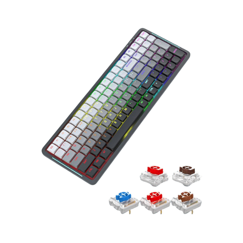 Bàn Phím Cơ Không Dây - Newmen Mama SK01 Cool Grey- 3Modes - Low profile