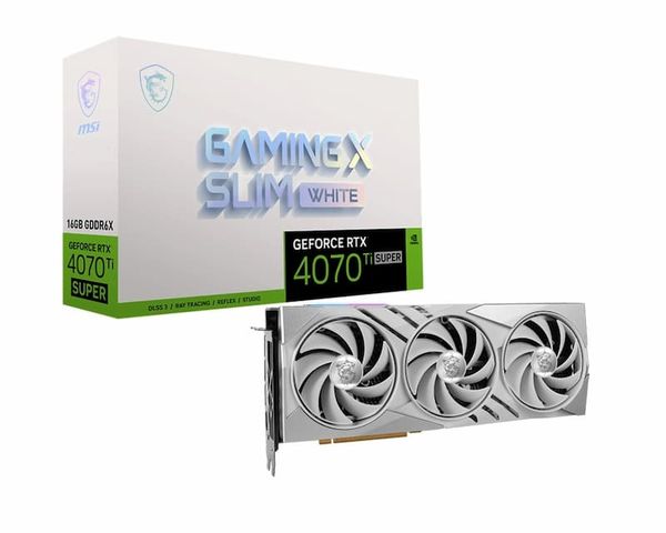 Card Màn Hình - VGA MSI GeForce RTX 4070 Ti SUPER 16G GAMING X SLIM WHITE