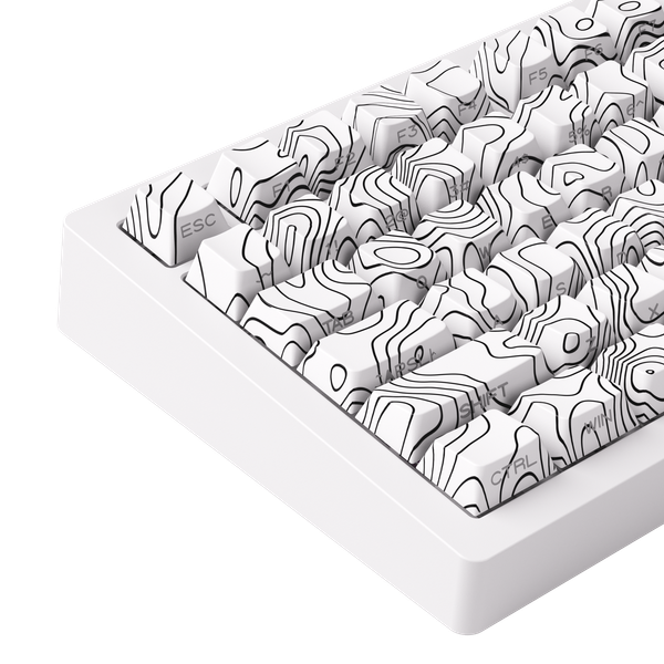 Bàn phím Cơ Không Dây - MonsGeek M1 V5-SP Contour White (RGB/Aluminum/Akko V3 Piano Pro)