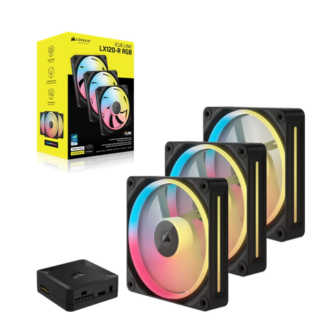 Bộ Ba Fan Máy Tính- Corsair iCUE LINK LX120-R RGB 120mm / Cánh Đảo