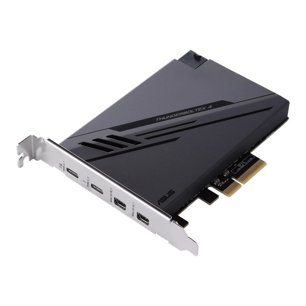 Thiết Bị Kết Nối Tín Hiệu - ASUS ThunderboltEX 4 Expansion card, Dual Thunderbolt™ 4 (USB‑C®) ports, DisplayPort™ 1.4, PCIe® 3.0 x4 interface