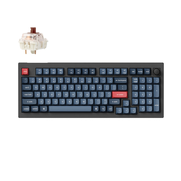 Bàn Phím Cơ Không Dây - Keychron V5 Max Carbon Black / Gateron Switch