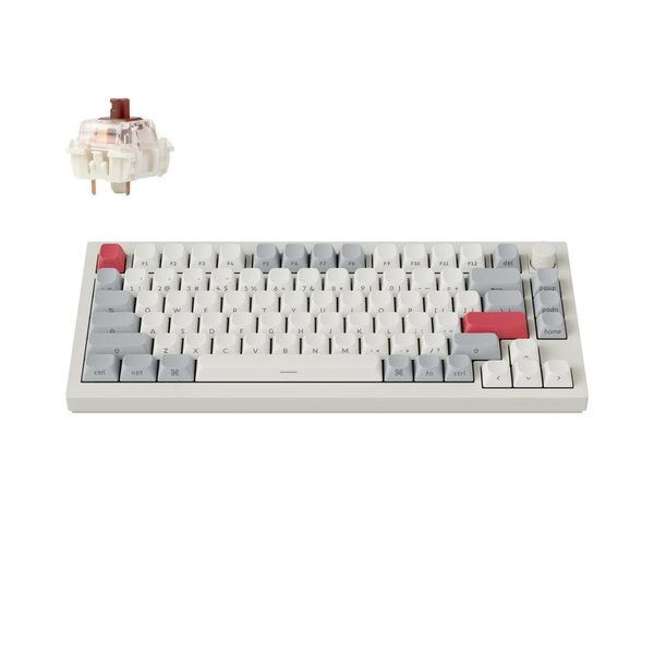 Bàn Phím Cơ Không Dây - Keychron Q1 Max Shell White Side Printed RGB / Wireless / Gateron Switch