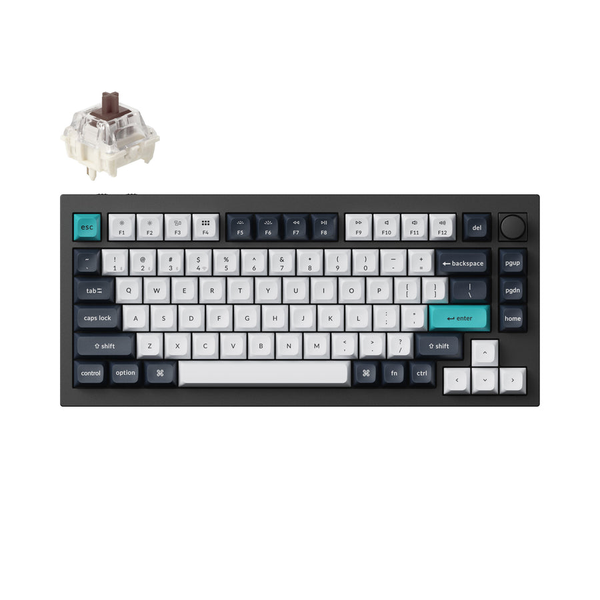 Bàn Phím Cơ Không Dây - Keychron Q1 Max Carbon Black / Wireless / Gateron Switch