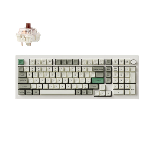 Bàn Phím Cơ Không Dây - Keychron Q5 Max Shell White / Wireless / Gateron Switch
