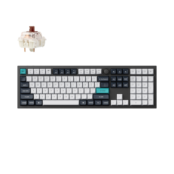 Bàn Phím Cơ Không Dây - Keychron Q6 Max Carbon Black / Wireless / Gateron Switch