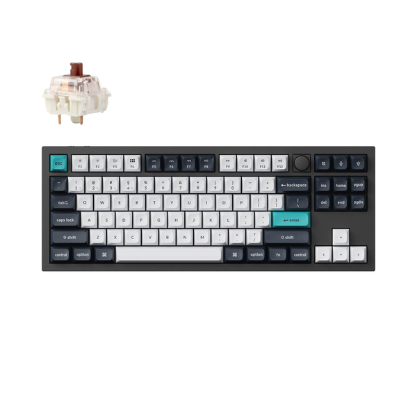Bàn Phím Cơ Không Dây - Keychron Q3 Max Carbon Black / Wireless / Gateron Switch