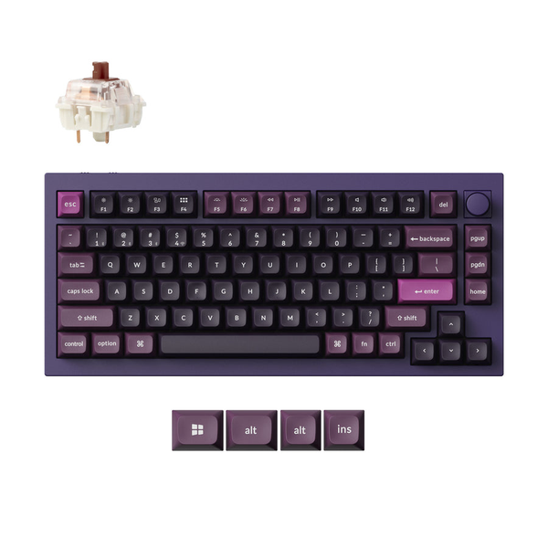 Bàn Phím Cơ Không Dây - Keychron Q1 Max Purple / Wireless / Gateron Switch