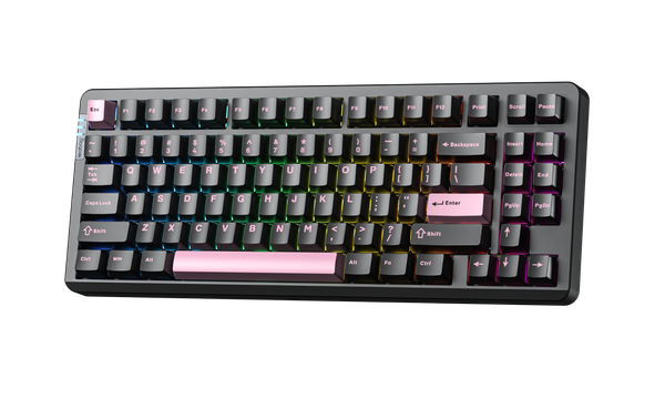 Bàn Phím Cơ Không Dây - Leobog Hi86 Black Pink