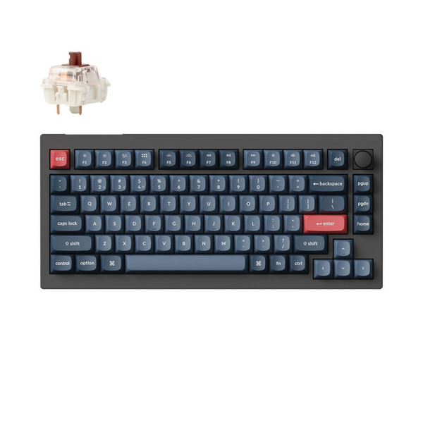 Bàn Phím Cơ Không Dây - Keychron V1 Max Carbon Black / Gateron Switch